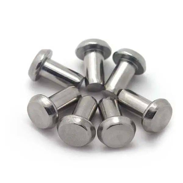 China manufacturer Custom Solid aluminum rivet 1/4 x 1/2 solid steel rivets 8mm M10 Stainless Steel flat round head solid rivet