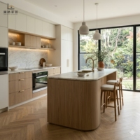 Armoires de cuisine modulaires multifonctionnelles en bois massif, design moderne, haute qualité pour la rénovation de la cuisine à domicile, fourniture d'usine