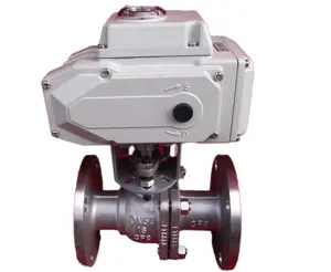 Motorized Valve Product From China Nuzhuo DN20-300 WCB Electric O-type Ball Valve SS304 Gas Water Flow Medium