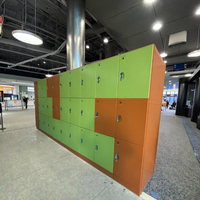 Casier de rangement robuste en ABS de haute qualité avec serrures pour bureaux, gymnases, vestiaires et compartiments à bagages, structure démontable