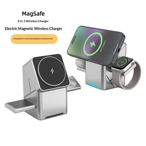 Chargeur sans fil pliable <span class=keywords><strong>3</strong></span> en 1 15W, chargeur sans fil rapide, station de charge rapide magnétique pour iPhone, iWatch, <span class=keywords><strong>AirPods</strong></span> - Product Image 5