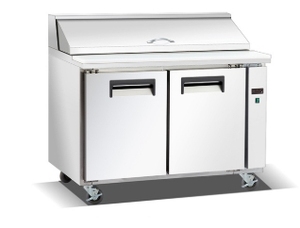 Présentoir de comptoir réfrigéré à double température pour la préparation de sandwichs à salade Pizza Présentoir de comptoir à sandwichs à salade - Product Image 3