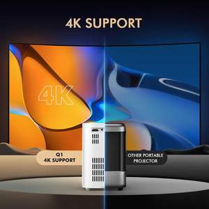 โปรเจคเตอร์สมาร์ท 4K รุ่น <span class=keywords><strong>Q1</strong></span> Pro ความสว่าง 17000 ลักซ์ รองรับ WiFi บลูทูธ โฟกัสอัตโนมัติ ลำโพงคู่ <span class=keywords><strong>Hi</strong></span>-Fi ในตัว ระบบ Android TV 11.0 Max - Product Image 2