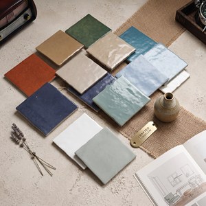Gạch men Zellige 100*100mm bóng và mờ, ít thấm nước, chống trơn, chịu lửa, dùng cho thiết kế nội/ngoại thất — ảnh 1