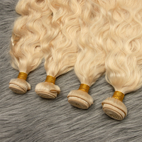 Extensions de cheveux humains blond clair ondulés naturels européens, 100 % cheveux Remy, densité douce pour usage quotidien, fêtes, mariages et coiffure en salon