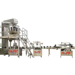 Automatic 14-head Combination Weigher Snack Potato Chips Paper Cans Filling Machines