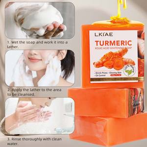 Custom Logo Kruidenverzorging Voeden Droogte Zachte Schone Shea Boter Citroen Natuurlijke Kurkuma Huid Verlichting Zeep Voor Acne - Product Image 6