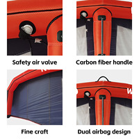 Planche de surf gonflable unisexe en fibre de carbone, 3 pièces, planche à voile personnalisable, sports nautiques populaires, kitesurf