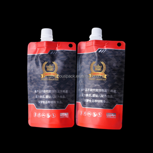Custom Drink Packaging Plastic Liquid Bag Stand Up Pouch With Spout Nozzle Flip Top Cap Handle Water Bladder - Product Image 5