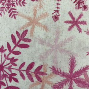 100% Cotton Multi-Purpose Festive Snow <b>Pink</b> <b>Fabric</b> Woven Pattern with Glitter Durable 112x300 cm Plain Style - Product Image 1