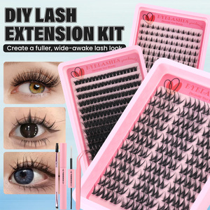 Ensemble de faux cils naturels à tige fine, longueur mixte 10-16mm, bande invisible, pour maquillage quotidien des yeux, salon de beauté - Product Image 1