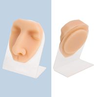 Modelo de silicona para tatuajes, suturas e inyecciones, simulador de partes del cuerpo humano: oreja, nariz, labio, ombligo, piercing, con certificación CE/ISO