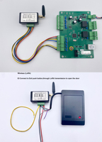 Wiegand pembaca RFID untuk mengakses papan kontrol transmisi Data melalui LoRA nirkabel dengan 2 saluran IO dapat menghubungkan Alarm,LED, bip