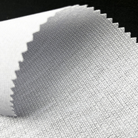 Tissu d'entoilage dur tissé en polyester noir/blanc 100% de haute qualité pour chapeau de baseball/chapeau de golf