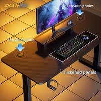 Bureau debout réglable de qualité commerciale avec système anti-collision-Table de bureau électrique réglable en hauteur pour espaces de travail