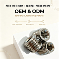 Type 307 Three Hole Self Tapping Thread Insert No Pre - Tapping Solid Structure Air - Tight Thread Repair Reinforcement Insert