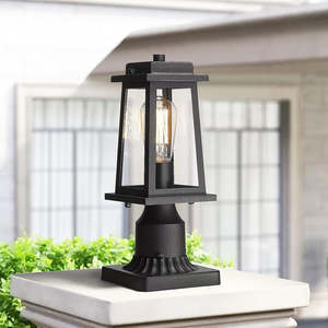 Lampe de pilier extérieure moderne en métal et verre, étanche IP65, <span class=keywords><strong>pour</strong></span> villa, jardin, <span class=keywords><strong>portail</strong></span>, clôture, style rétro américain antique, éclairage mural - Product Image 4