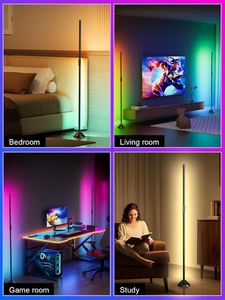 Rgbic thông minh Wifi tầng môi trường xung quanh góc ánh sáng <span class=keywords><strong>LED</strong></span> thường vụ đèn hiện đại tầng góc đèn cao trong nhà màu sắc thay đổi từ xa - Product Image 2