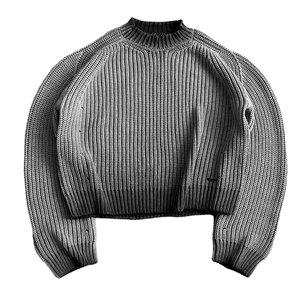 Suéter de Punto Jacquard Sólido para Hombre, de Lujo, Transpirable, Personalizado, Suave y Cálido - Product Image 1
