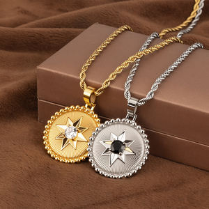 Collar con Colgante de Moneda Zeus <span class=keywords><strong>Hera</strong></span> de Acero Inoxidable de Dos Tonos Personalizado, Amuleto de Dios de la Mitología <span class=keywords><strong>Griega</strong></span>, Regalo de Moda - Product Image 5