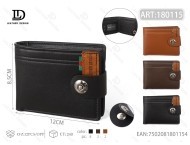 Portafoglio da Uomo con Bottone Singolo in Pelle Fatto a Mano, Set Regalo in Confezione, Regalo di Lusso per la Festa del Papà - Product Image 1