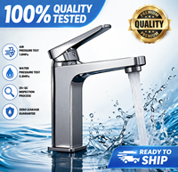 Robinet mitigeur monocommande en laiton pour lavabo de salle de bain, effet cascade, eau chaude et froide, personnalisable avec logo