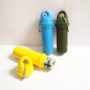 Porte-clés flottant cylindrique en PVC, étanche, portable, pour pièces <span class=keywords><strong>de</strong></span> monnaie, accessoires <span class=keywords><strong>de</strong></span> pêche, capsule <span class=keywords><strong>de</strong></span> rangement, logo personnalisé - Product Image 3