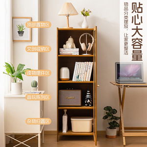 Armario de almacenamiento con ruedas y estanterías multinivel, mueble de almacenamiento y exhibición sencillo para sala de estar y dormitorio, con - Product Image 3