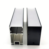 Profilés en aluminium linéaires en forme de U personnalisés YG-5190 51*90MM pour bande LED suspendue avec diffuseur pour l'éclairage de bureau
