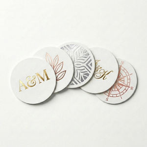 حامل أكواب ورقي دائري ماص مخصص مطبوع بشعار للمكتب والفندق والبار وأكواب الشاي والمشروبات - Product Image 5