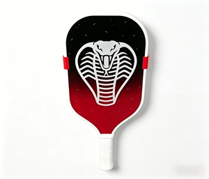 Ex84 USAPA Approved Pickleball Racket, King <strong>Cobra</strong> Pattern, Red Black Gradient Carbon Fiber for Outdoor Play Sports Equipment - Product Image 1