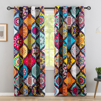 Rideaux occultants bohèmes floraux style ferme, tentures vintage pour chambre et salon, aménagements de fenêtres traditionnels