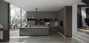 ตู้ครัวสีดำทันสมัยดีไซน์ตู้ครัวไม้เฟอร์นิเจอร์ครบชุด - Product Image 5