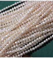 Perles d'eau douce naturelles de qualité AA en gros, 6-7 mm, brillantes des deux côtés, blanches, de forme irrégulière, à fort éclat, perles brutes pour la fabrication artisanale DIY