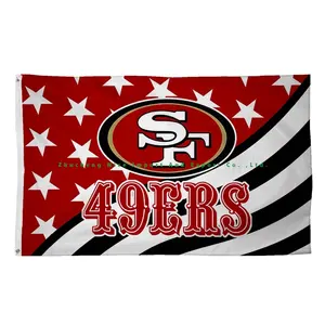 All 32 teams 3X5 FT สั่งทำได้ SF ซานฟรานซิสโก49 ERS 100dpolyester ทีมฟุตบอลสโมสรธงกีฬา