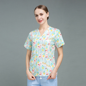 ชุดพยาบาล ชุดคลุมแล็บ ลายเสื้อผ้าทางการแพทย์ ชุดยูนิฟอร์ม ผ้าทวิลล์ คุณภาพสูง เนื้อผ้านุ่ม ดูดซับเหงื่อได้ดี - Product Image 4