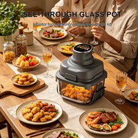 Friteuse à air électrique 2026, grande capacité 6L, avec fenêtre de visualisation du minuterie, température réglable, distribution de chaleur, modèle pack mixte