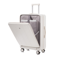 Avec stock Multifonctionnel Abs PC Bagages avant ouvert Hardside Trolley Case Sacs de voyage Ensembles de valises avec porte-gobelet