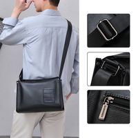 Sac à bandoulière pour homme grande capacité, sacoche messager multi-poches, étanche avec fermeture éclair, idéal pour les affaires et les trajets quotidiens - Vente en gros
