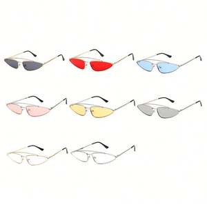 Lunettes de soleil rétro punk pour hommes, logo personnalisé, 2025, lunettes de soleil triangulaires en métal UV400 pour femmes - Product Image 5