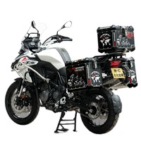 Boîtes de rangement latérales pour moto 46l F2-moto, sacoches de selle noires pour moto