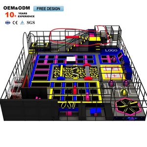 Trampolín Interactivo con Toboganes Grandes y Piscina de Pelotas, Configuración Completa para Interiores, Parque de Trampolines Comercial para Adultos y Niños - Product Image 1