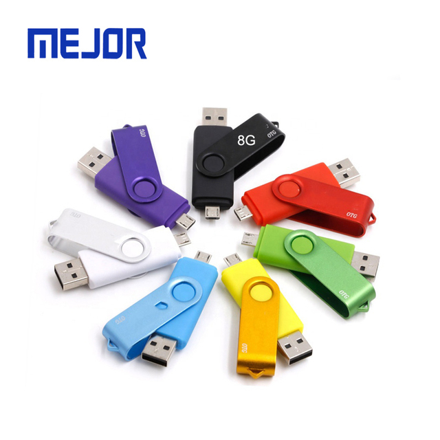 Hot Sale USB Swivel OTG-1 Pendrive 16G Micro Type-C 2.0 Memory Stick 2-in-1 Flash Disk Wholesale
