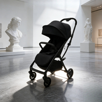 Poussette bébé légère et pliable en alliage d'aluminium, inclinable, haute vue, portable, à quatre roues, amortissante, modèle S5506