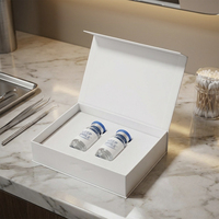 Luxuriöse UV-Prägung 2ml 3ml 5ml 10ml Kleine Flaschen Peptid-Fläschchen Verpackung EVA Sichere Magnetische Starre Papierboxen für 2 Fläschchen