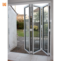 Porte vitrée contemporaine pour balcon Porte pliante en PVC résistant aux UV et à la chaleur