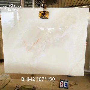 GOLDTOP OEM/ODM Modern Polished Onix Onice Backlight <b>White</b> Onyx Marble Slab for Background Wall - Product Image 2