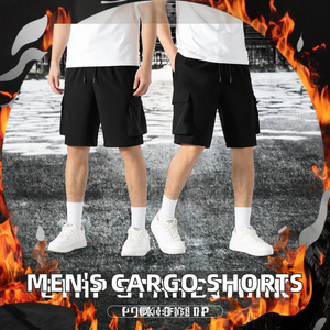 Pantalones Cortos Cargo Casuales de Verano para Hombre, Cintura Baja, Corte Holgado, con Múltiples Bolsillos, Color Sólido, Tejido Transpirable y de Secado Rápido - Product Image 2