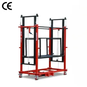 220v 500kg Safe Lifting Platform Mobile Electric Lifting Scaffolding With Guardrail