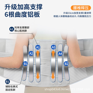 Ceinture de soutien lombaire élastique Hejiakang 33 cm, large et confortable, pour la post-chirurgie et l'exercice - Product Image 4